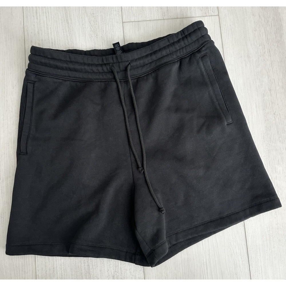 Skims Mens Fleece Lounge Relaxed Shorts Sz‎ S - Washed Onyx Black  Color